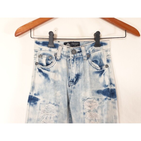 Road Narrows Acid Wash Distressed Jeans Kids Blue Size 5 - Picture 4 of 6